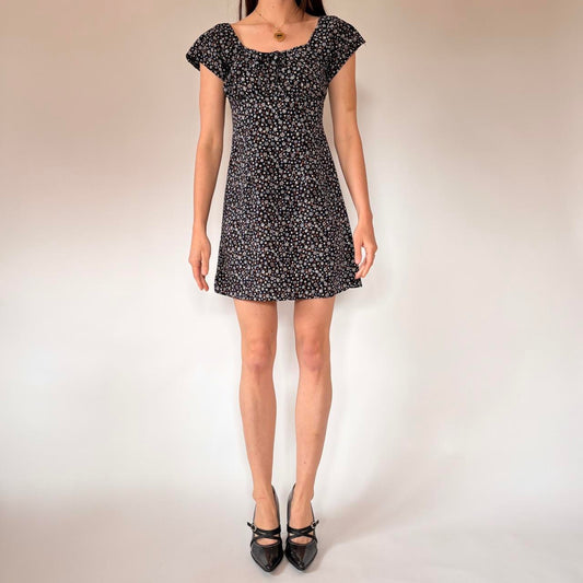 90s Floral Babydoll Dress (XS)