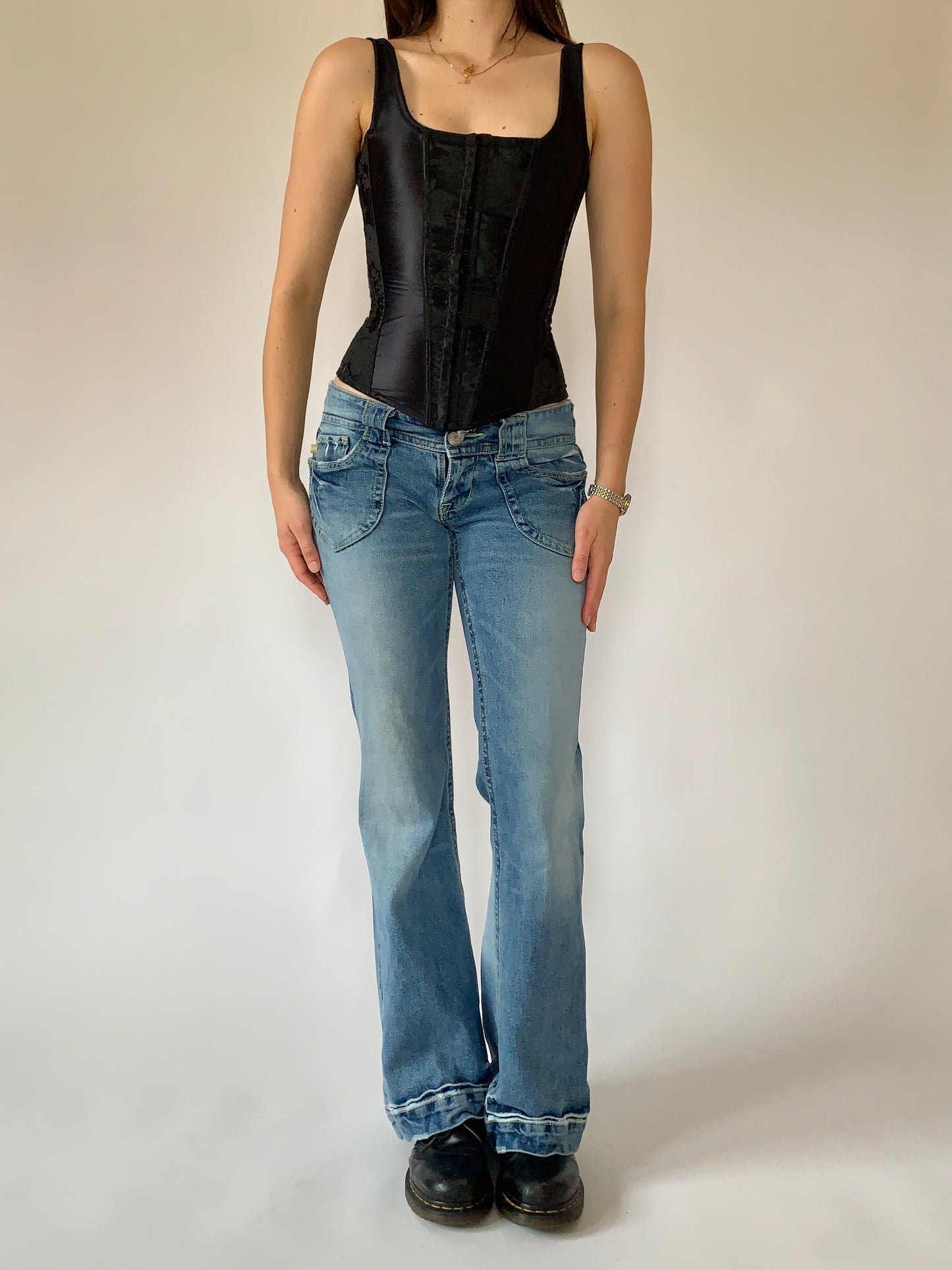 Y2K Low Rise Flare Jeans - Small