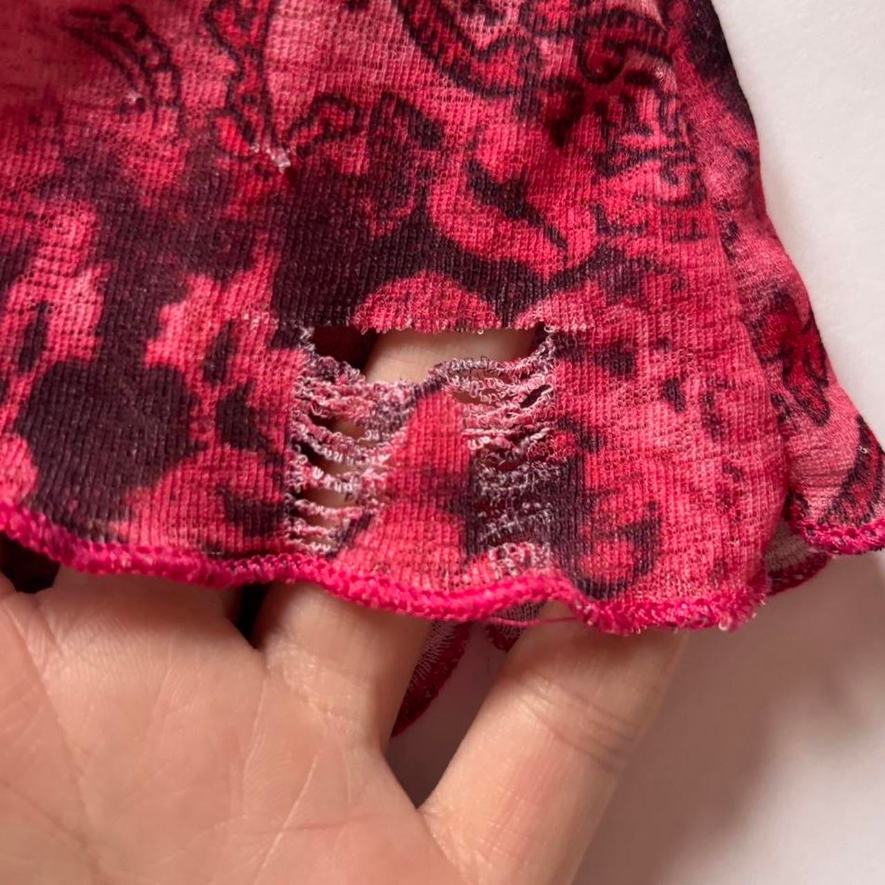 Y2K Paisley Mesh Top (S/M)