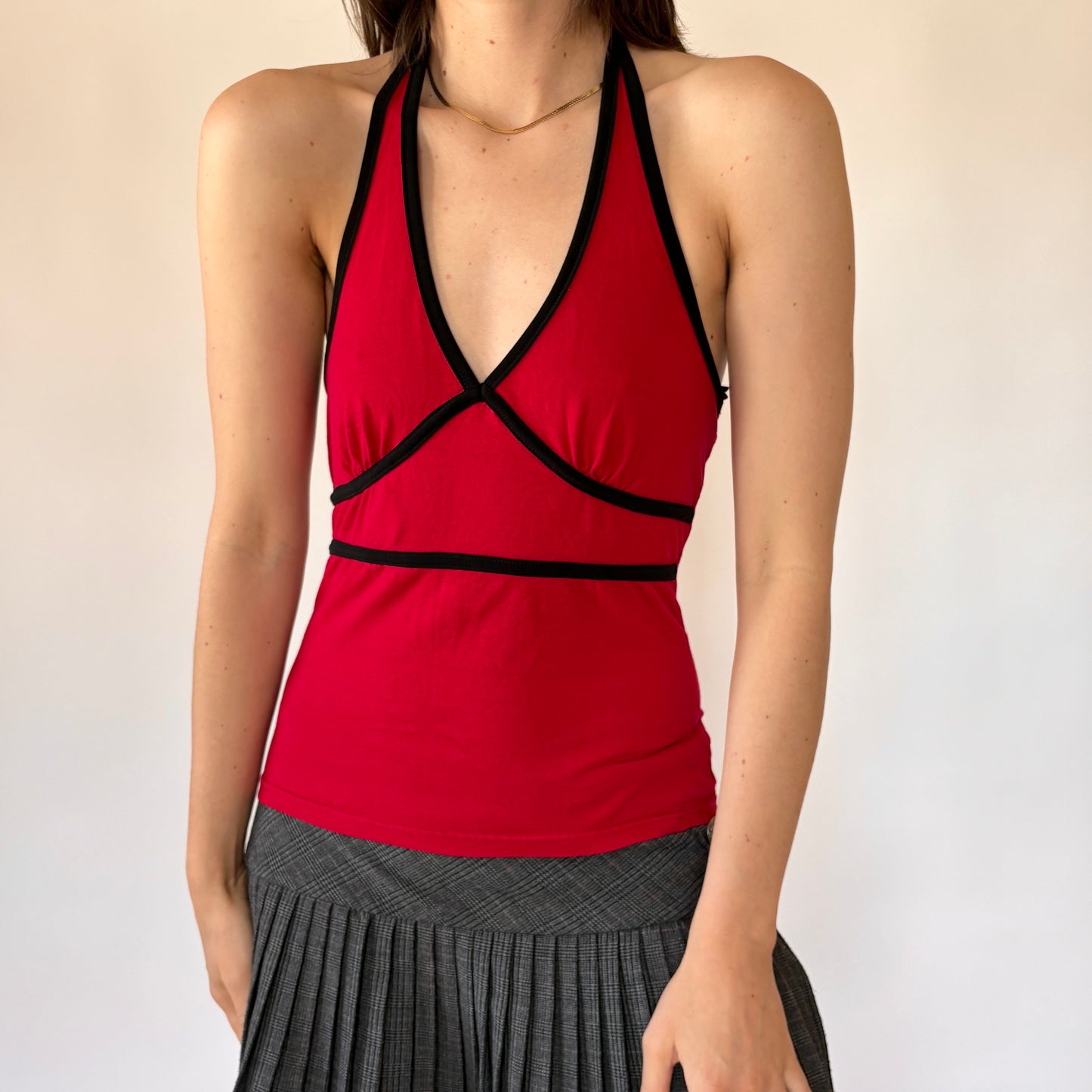 90s Red Halter Tank (S/M)