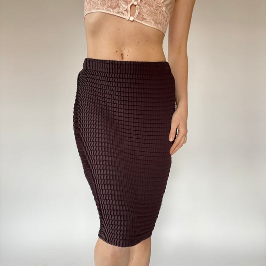 90s Textured Midi Skirt (S)