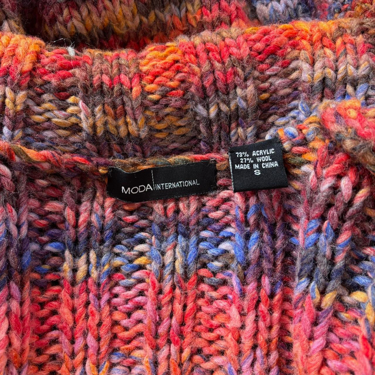 Y2K Chunky Knit Duster Cardigan (S)