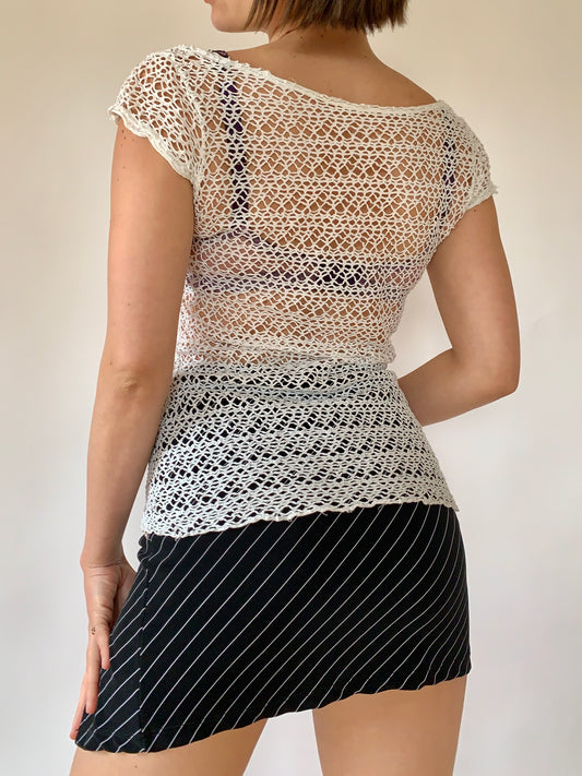 Italian Cotton Net Tee - S/M