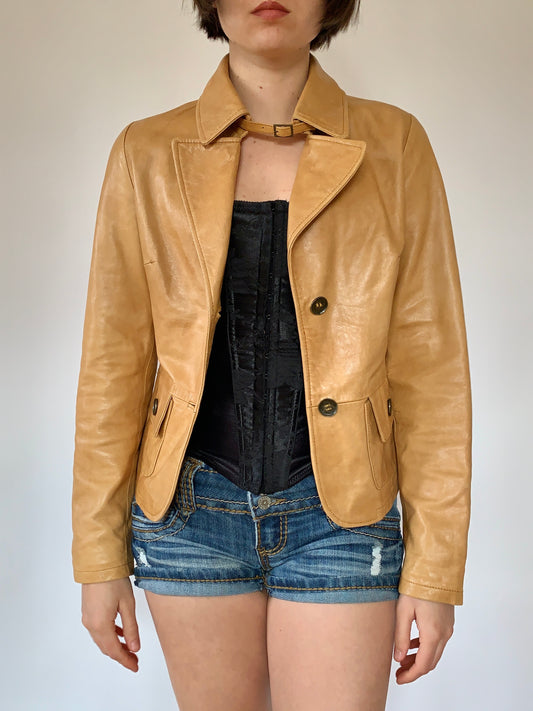 Italian Leather Blazer - S/M