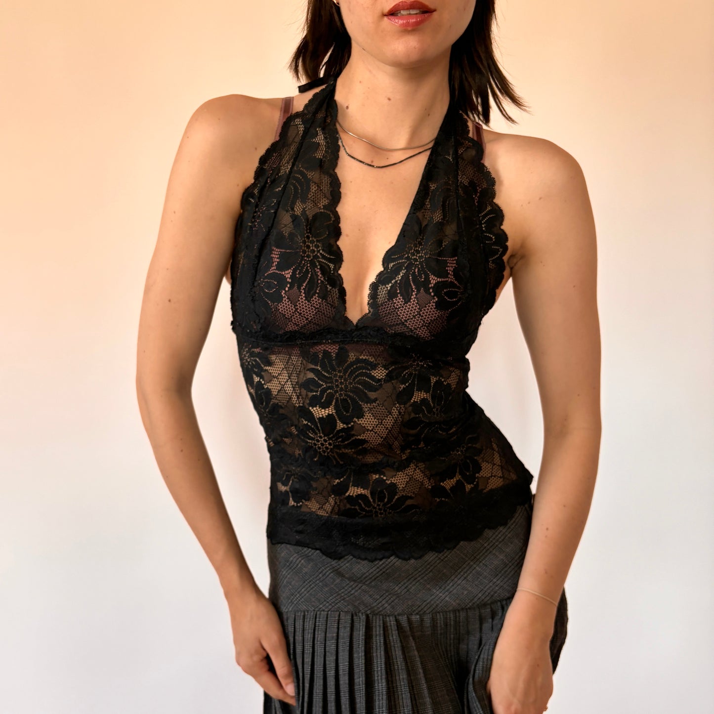 Frederick’s of Hollywood Lace Halter (S)
