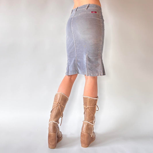 Y2K Guess Corduroy Midi Skirt (XS)