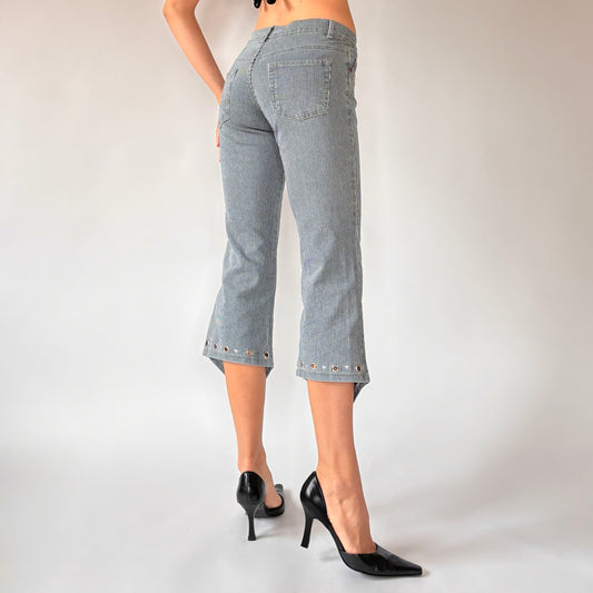 Y2K Pinstripe Capris (XS)