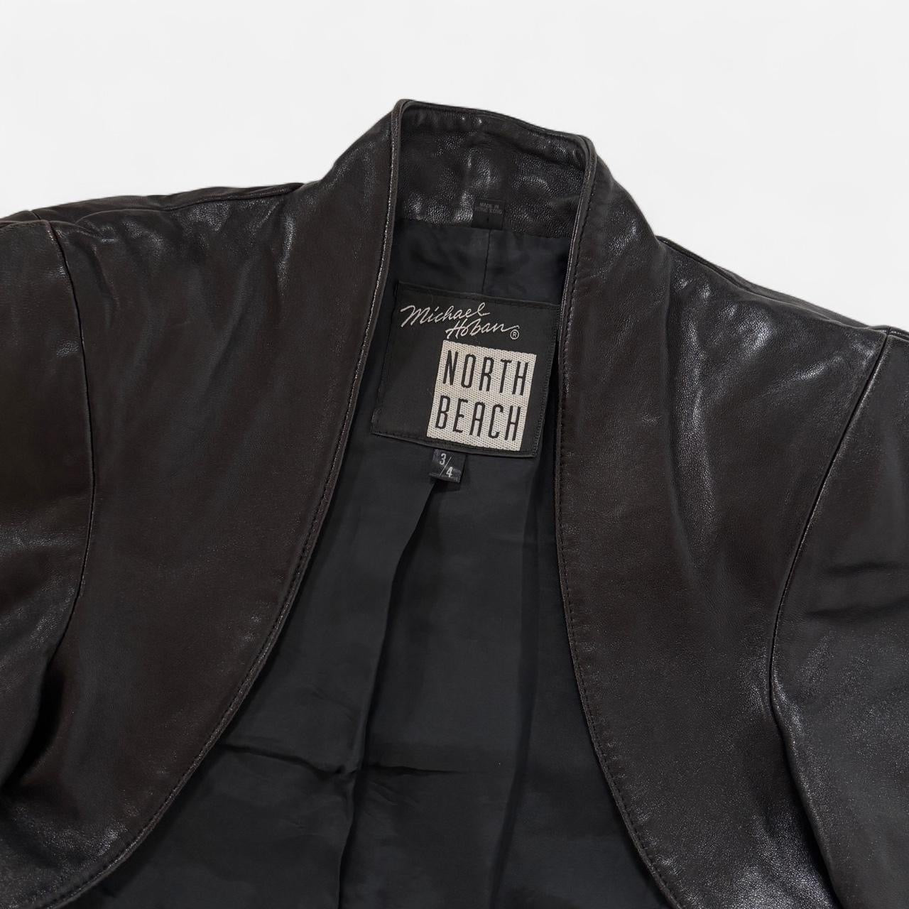 80s Black Leather Bolero Jacket (XS/S)