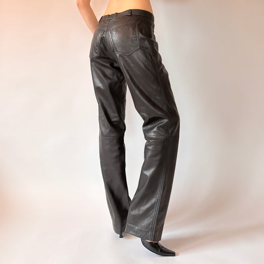 2000s Noir Leather Trousers (S/M)