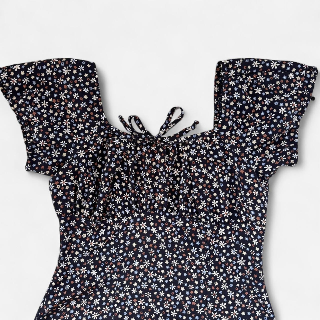 90s Floral Babydoll Dress (XS)