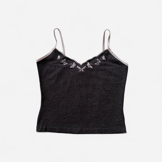 90s Butterfly Embroidered Cami Top (S)