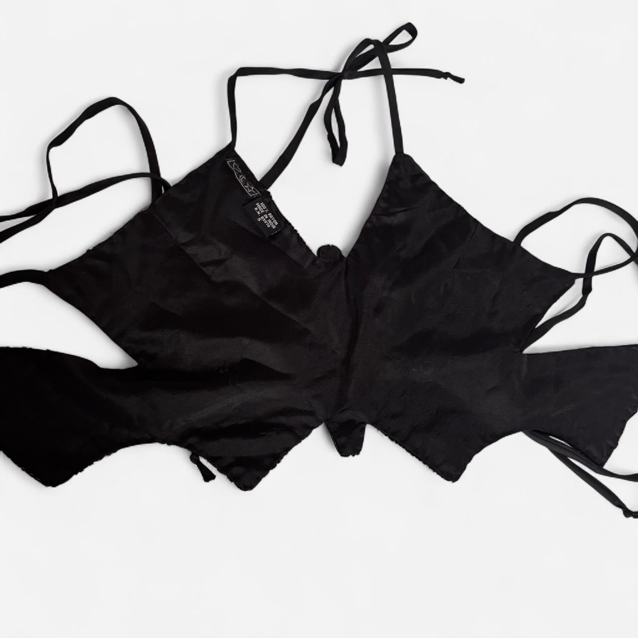 Y2K Noir Beaded Butterfly Top (S)