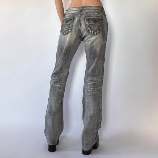 Y2K Faded Gray London Jeans (M)