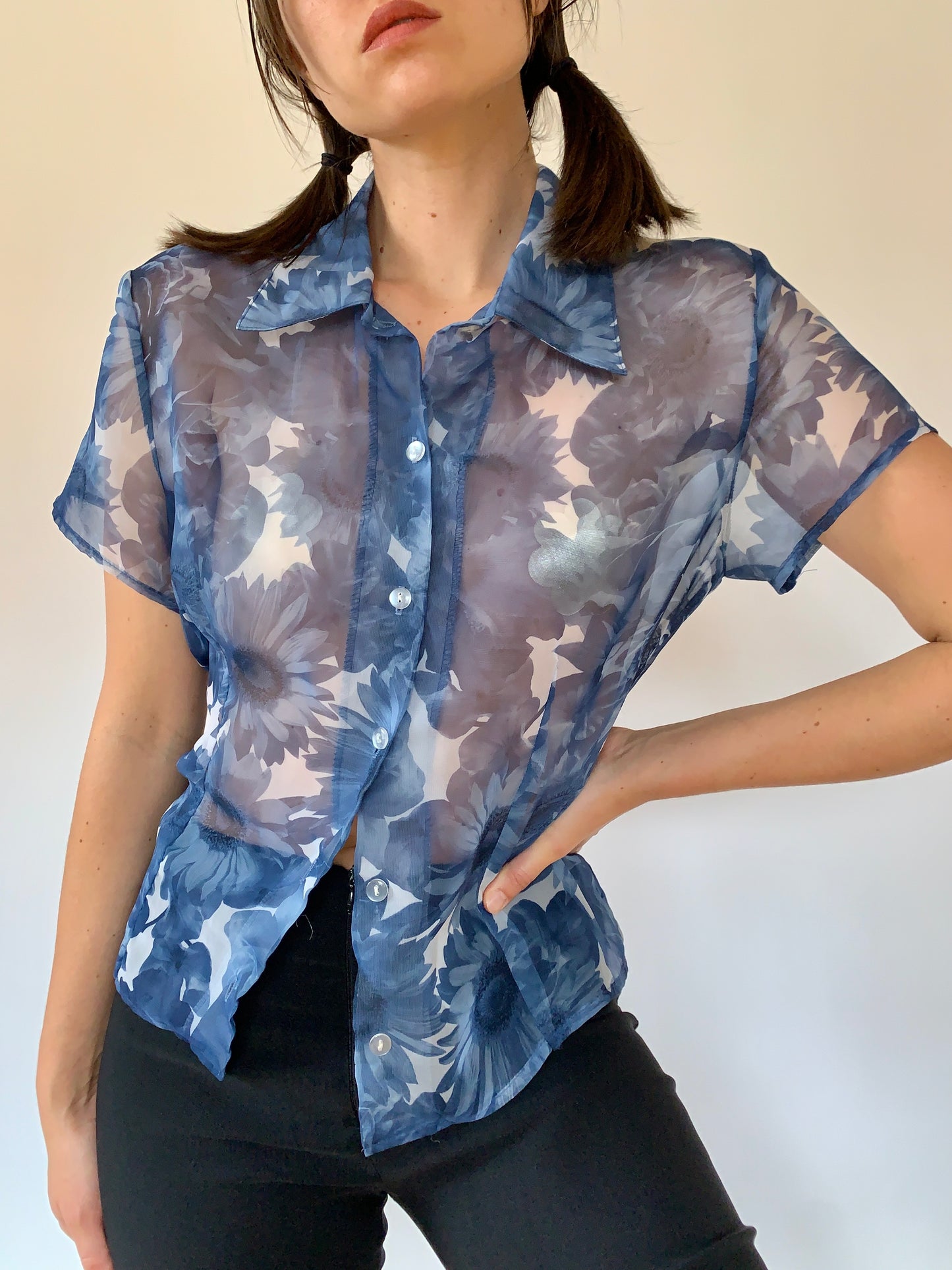 Vintage 1990s Sunflower Blouse