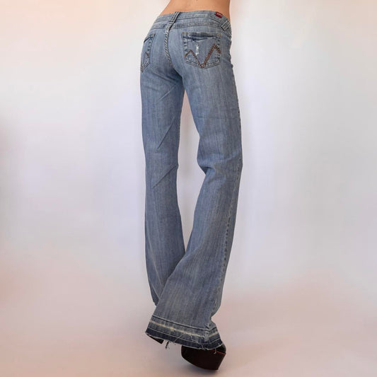 Y2K Low Rise Flare Jeans (XS)
