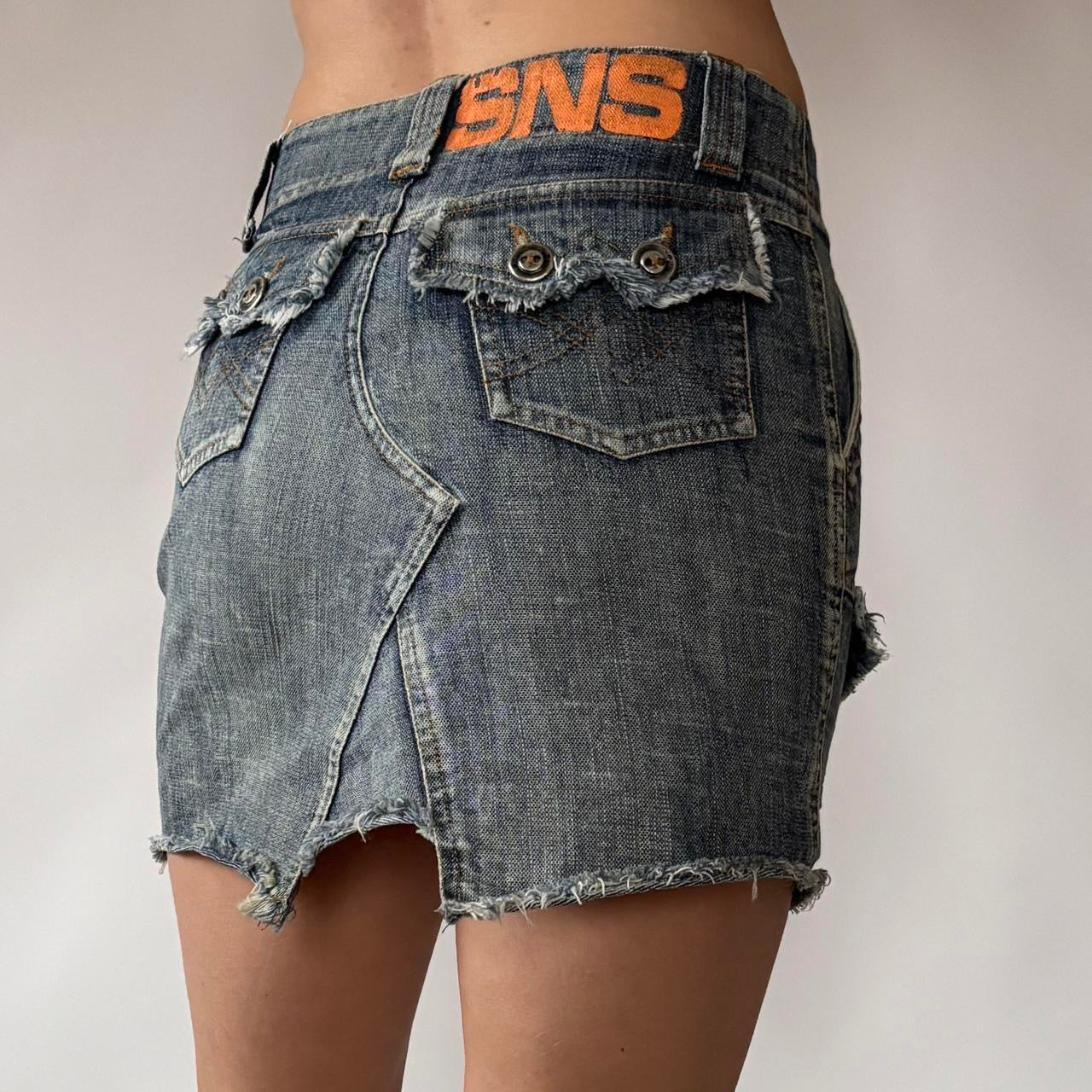 Y2K Denim Mini Skirt (XXS)