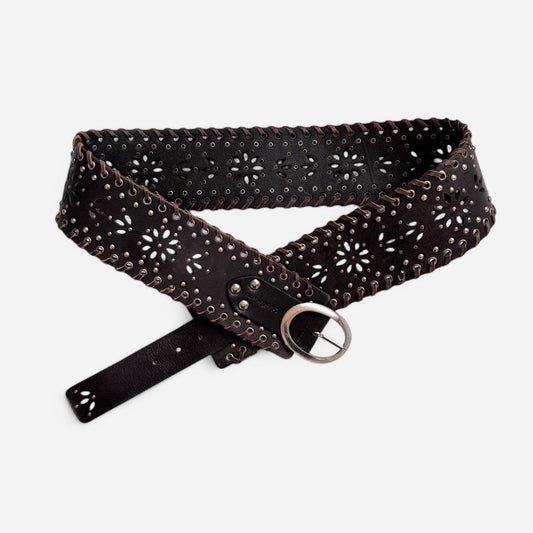 Y2K Chunky Studded Cutout Belt (XL)