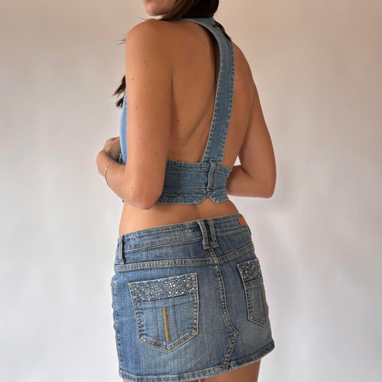 Y2K Denim Vest (XS/S)