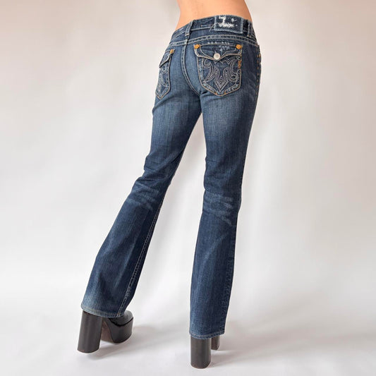 Y2K Mek Low Rise Bootcut Jeans (S/M)