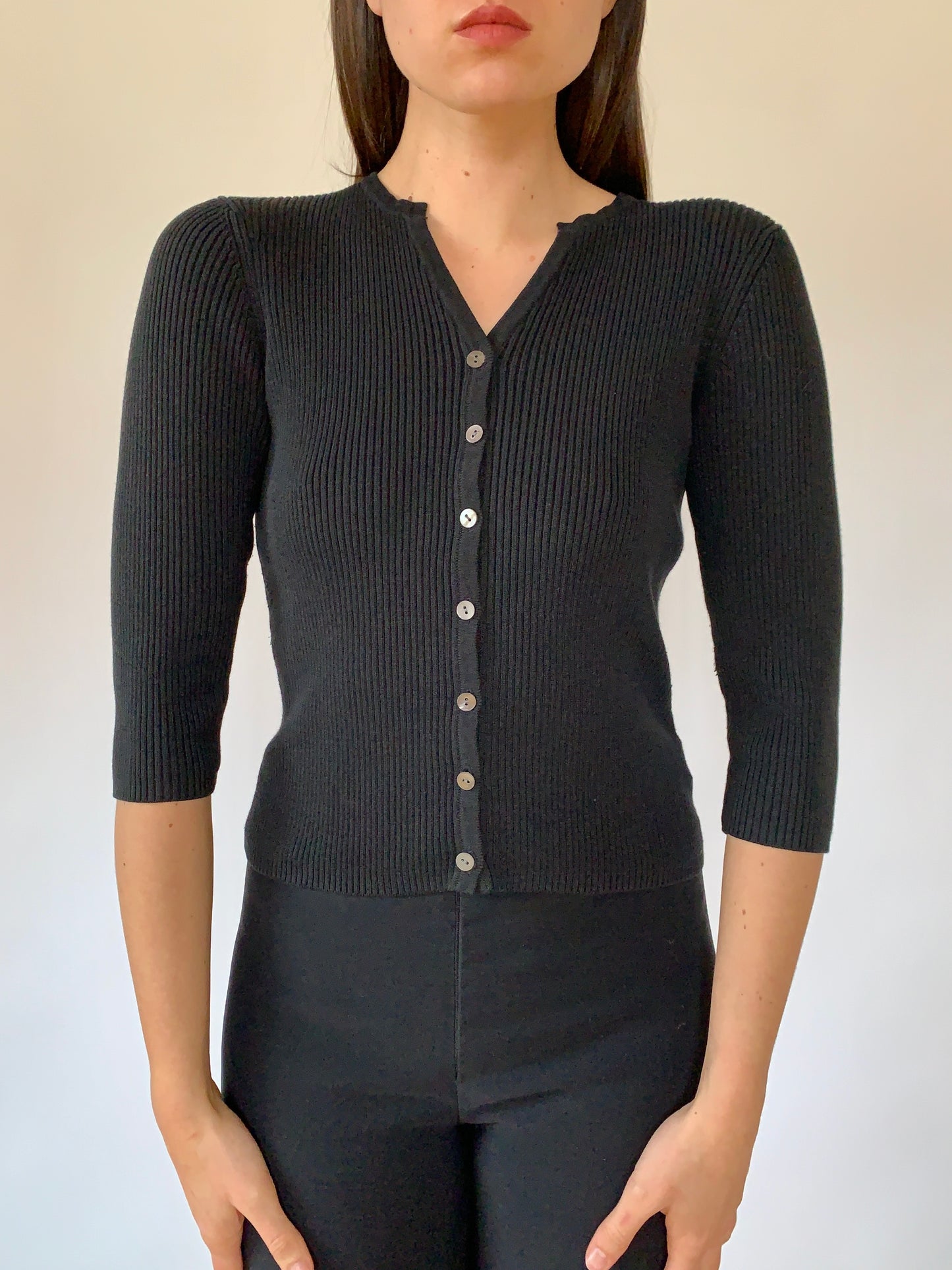 Vintage Ribbed Cardi - Small