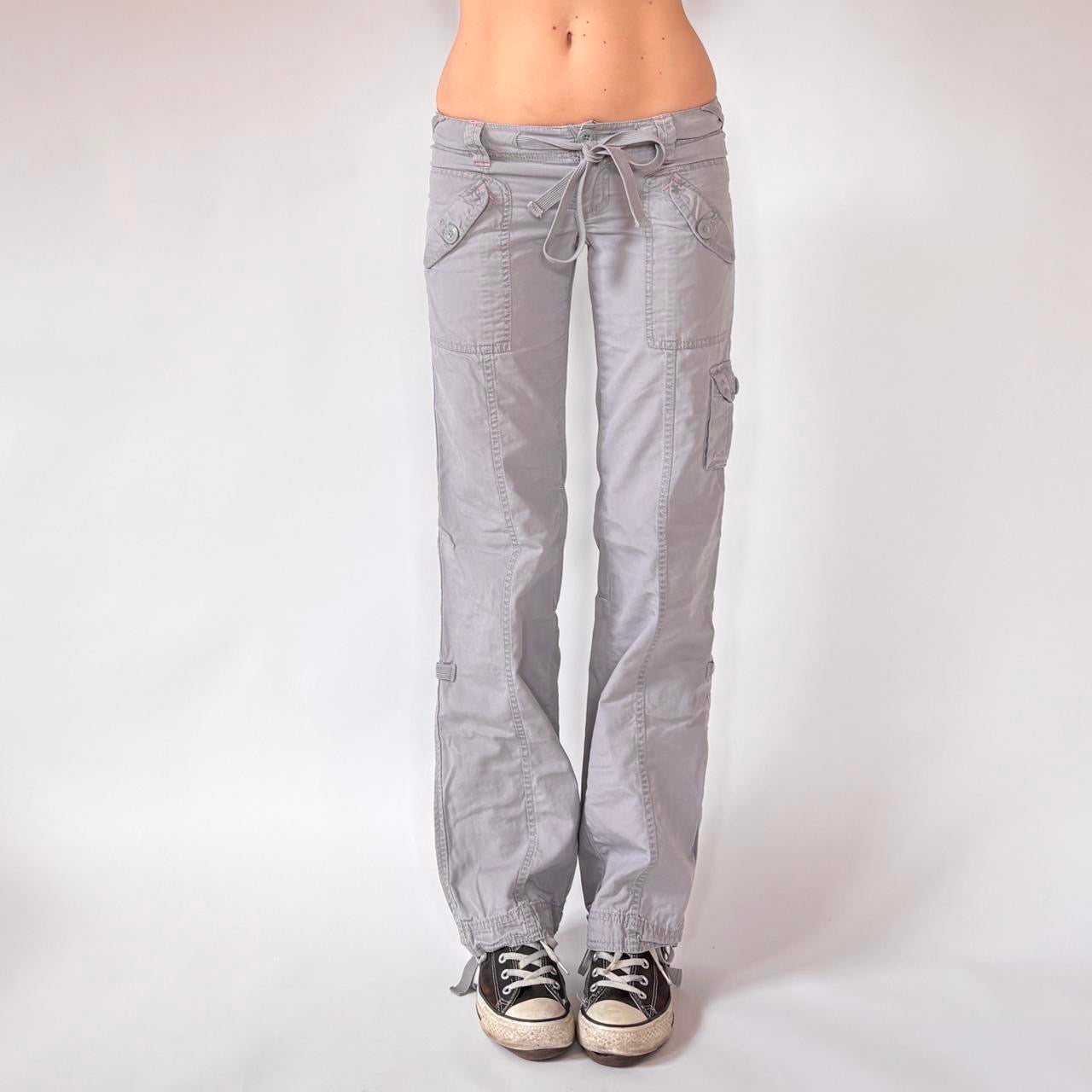 Y2K Low Rise Cargo Pants (XXS/XS)