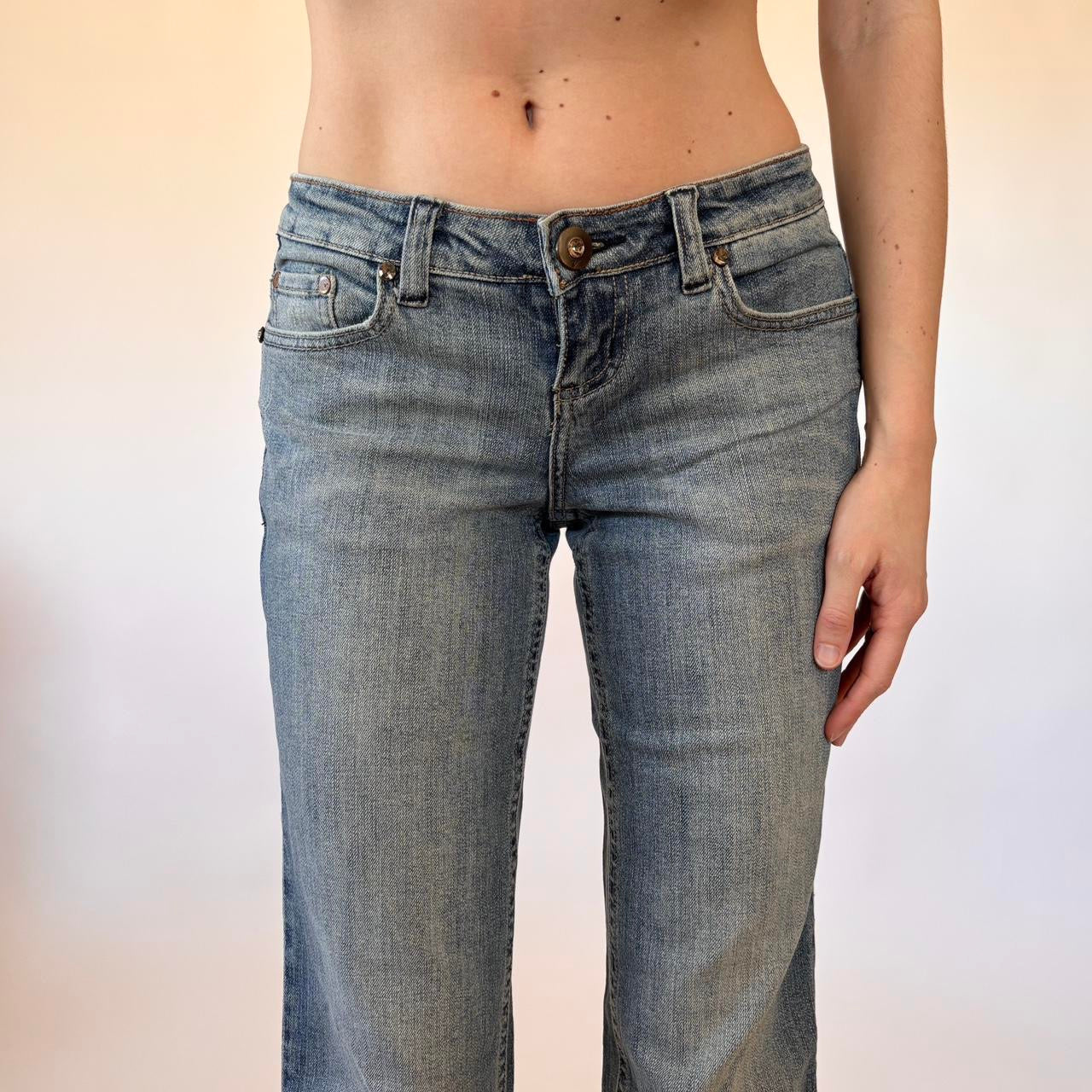 Y2K Low Rise Flare Jeans (XS)