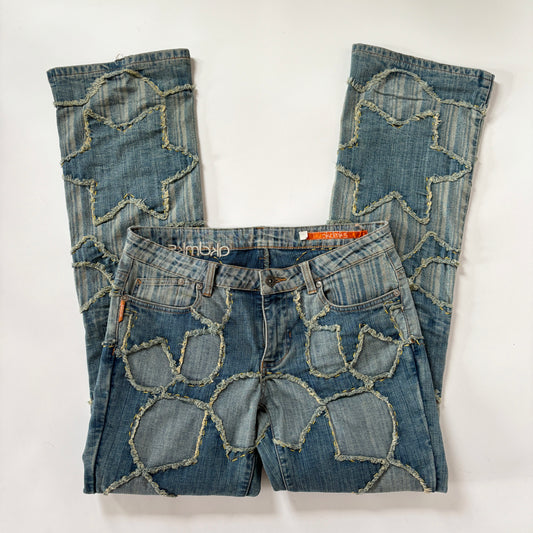2000s Patchwork Jeans (S/M)