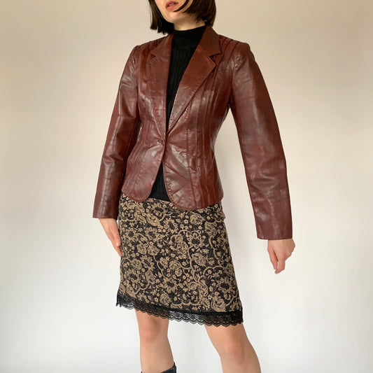 Vintage 1970s Leather Blazer (S)