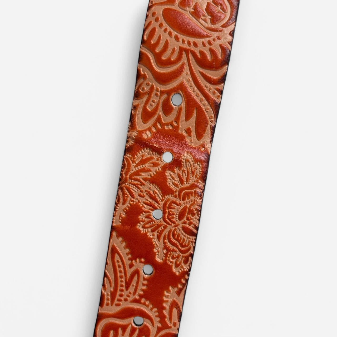 2000s Embossed Leather Belt (M)