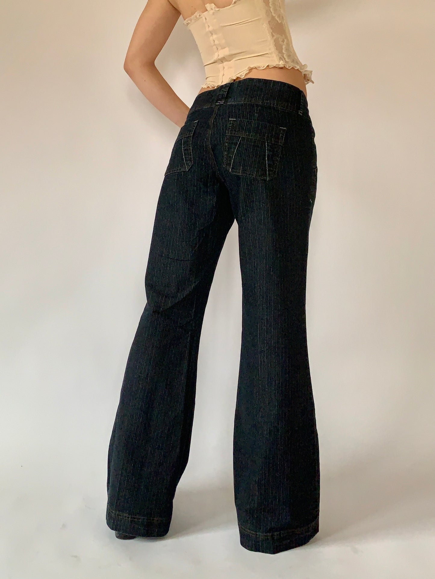 Y2K Pinstripe Flares - Large