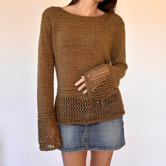 BCBG Crochet Sweater (M)