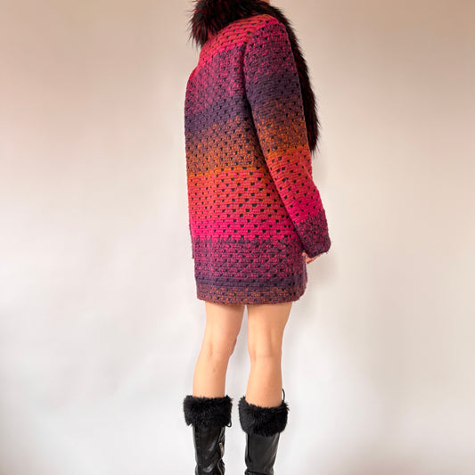 2000s Funky Faux Fur Jacket (M)