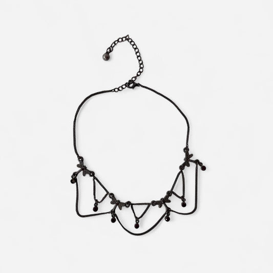 90s Draped Butterfly Choker Necklace