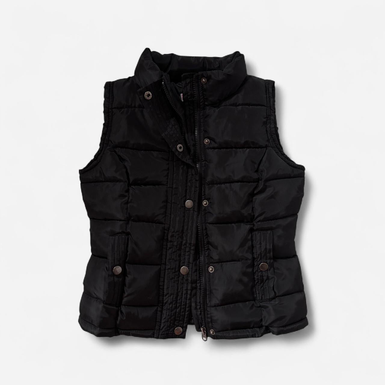 Y2K Black Puffer Vest (XS)