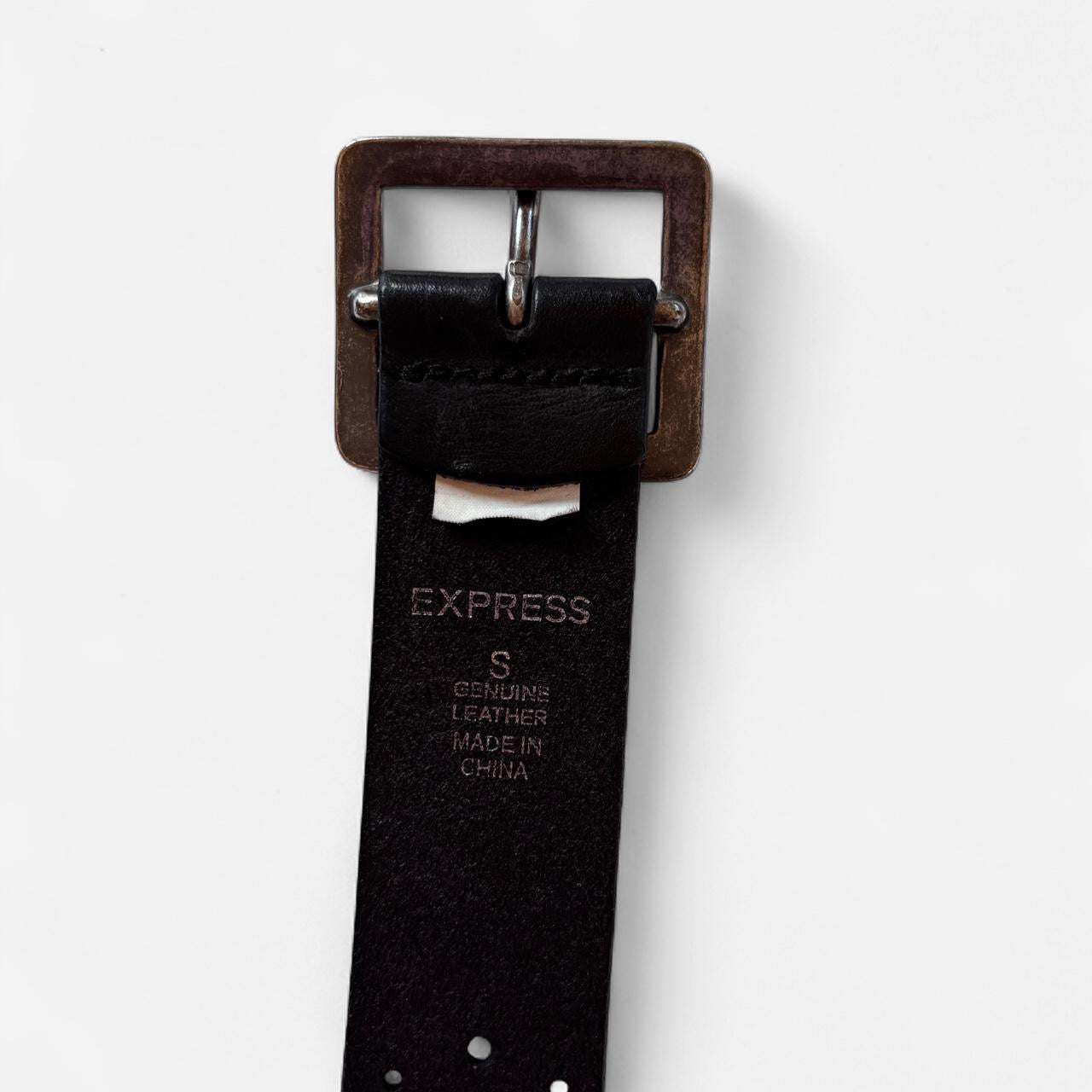 Floral Cutout Leather Belt