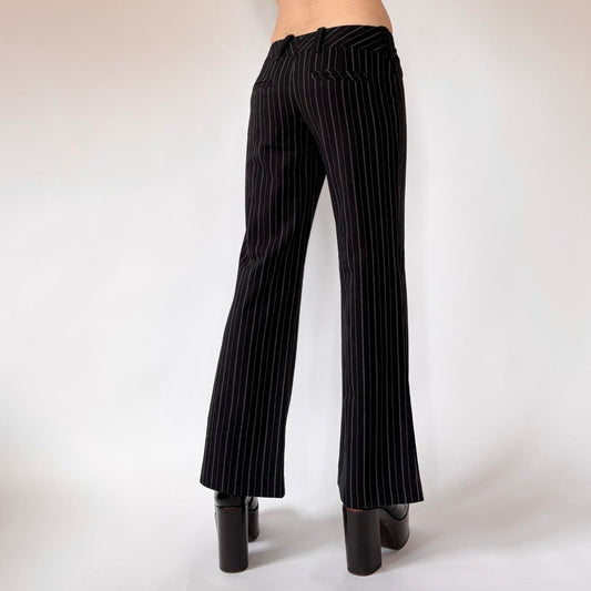 Y2K Low Rise Pinstripe Flares (XS)