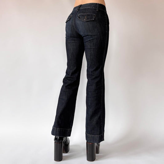 2000s Low Rise Dark Wash Jeans (XXS)