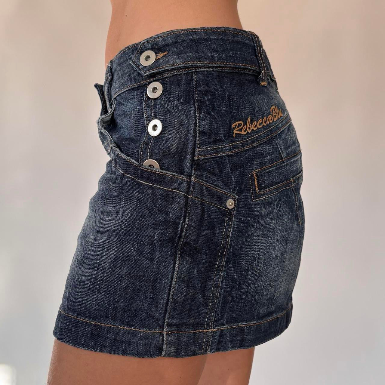 Rebecca Blu Denim Mini Skirt (S)