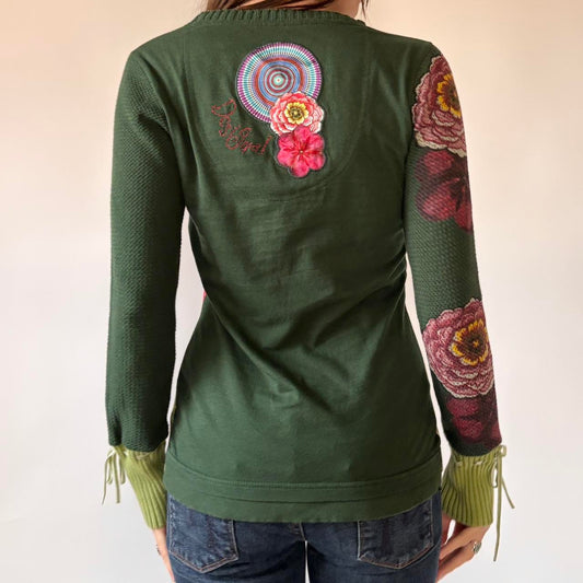 Desigual Graphic Longsleeve Top (S)