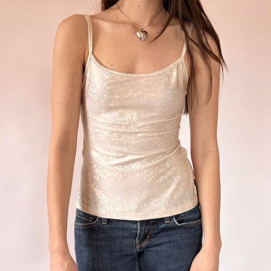 Y2K Opalescent Backless Top (XS/S)