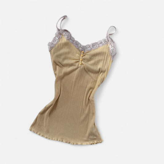 Y2K Guess Lacy Yellow Cami (XS/S)