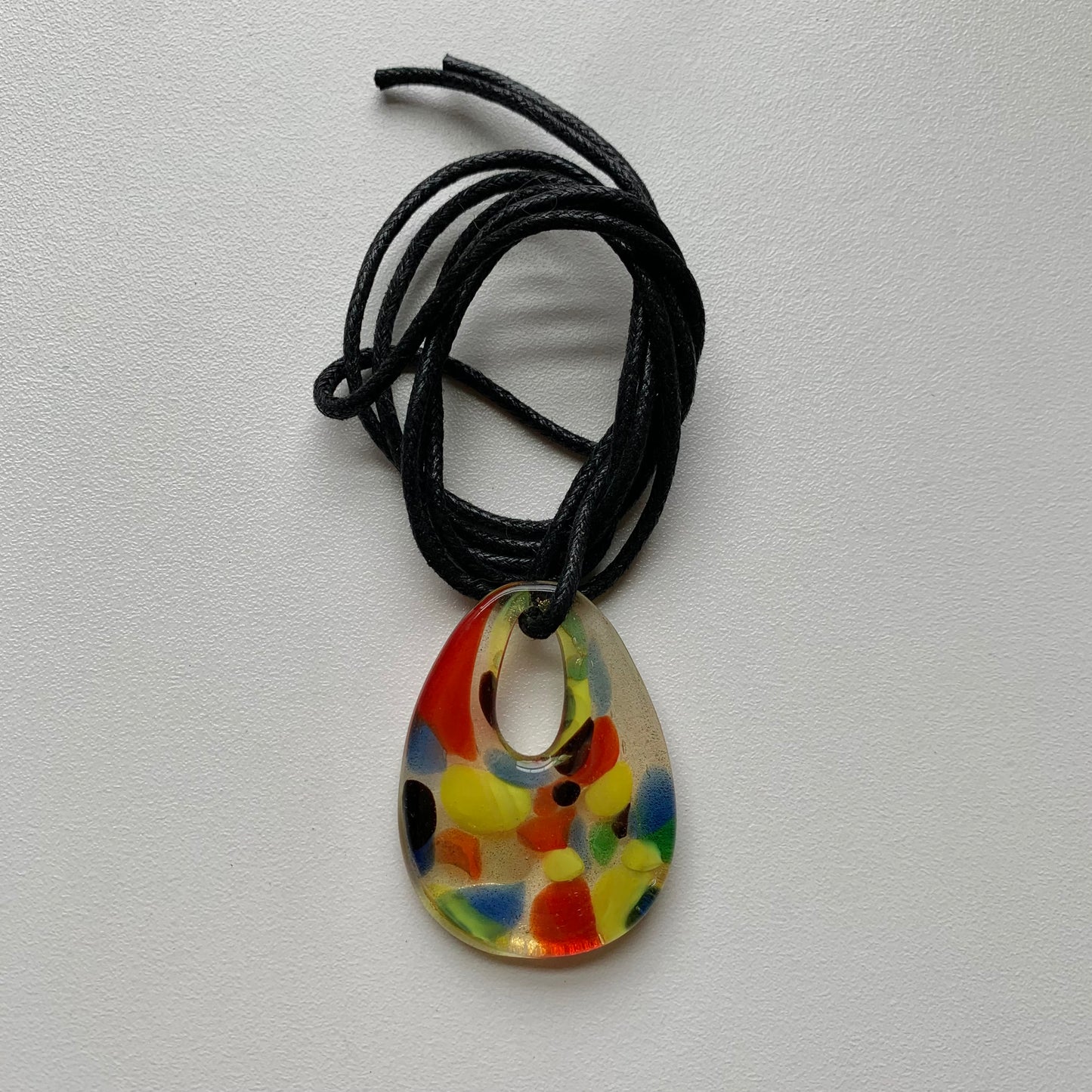 Vintage Glass Pendant Necklace