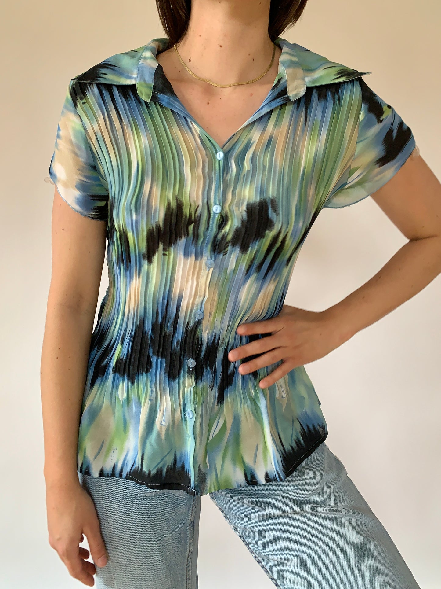 Y2K Northern Lights Blouse