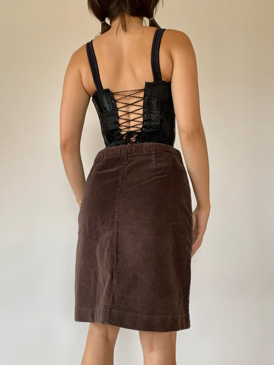 Vintage Corduroy Midi Skirt