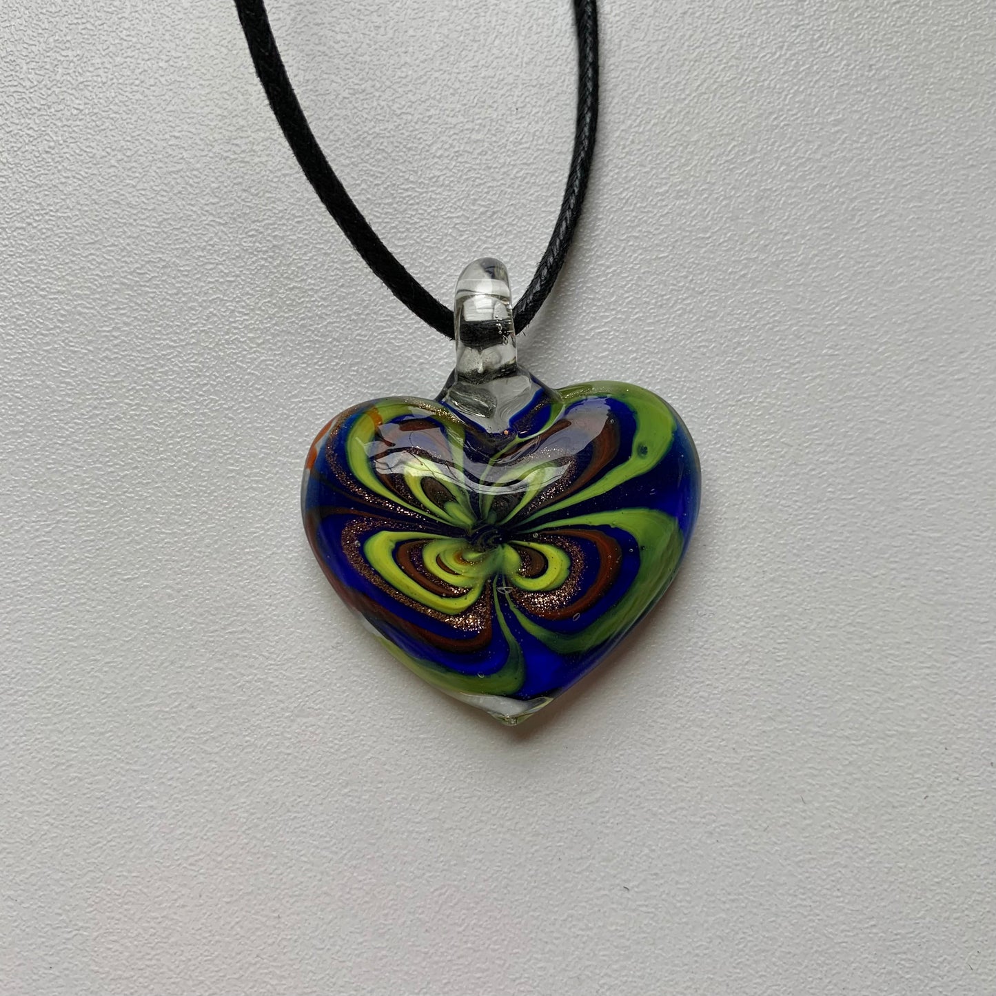 Vintage Glass Heart Necklace