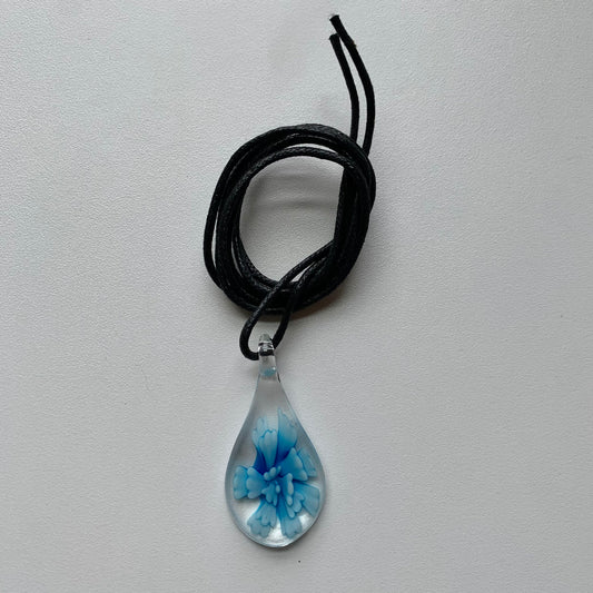 Vintage Glass Pendant Necklace