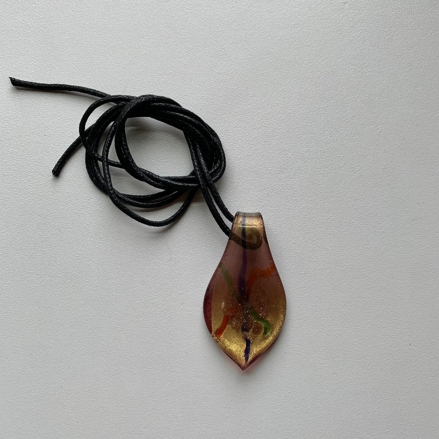 Vintage Glass Pendant Necklace