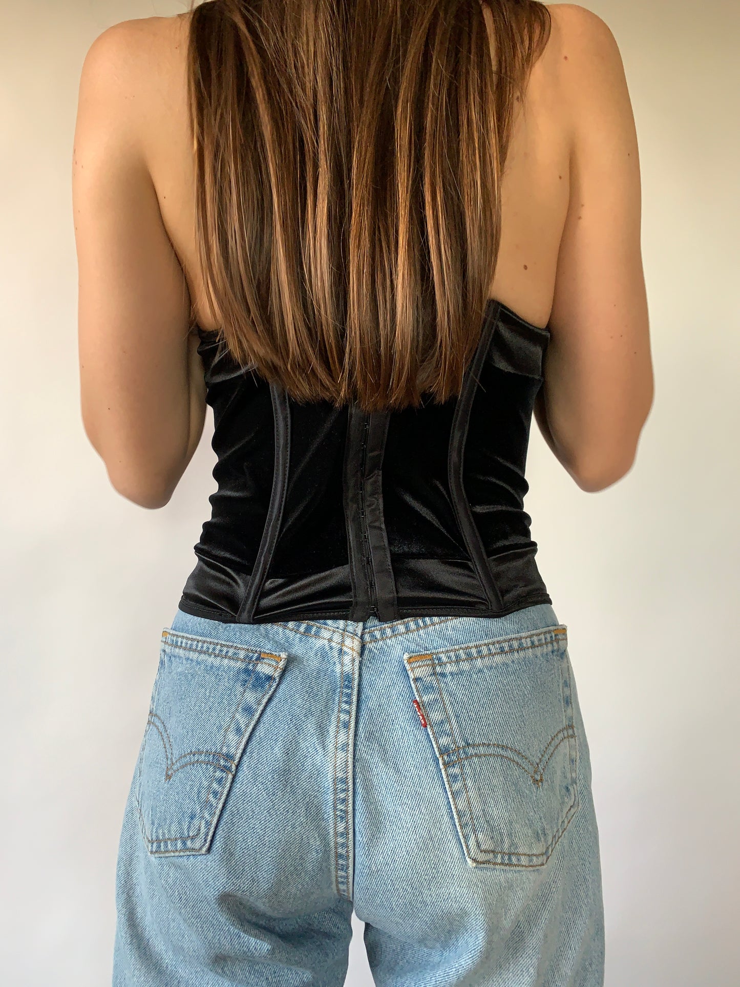Y2K Velvet Corset Top