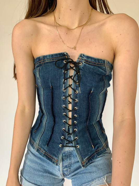 Bebe Denim Corset