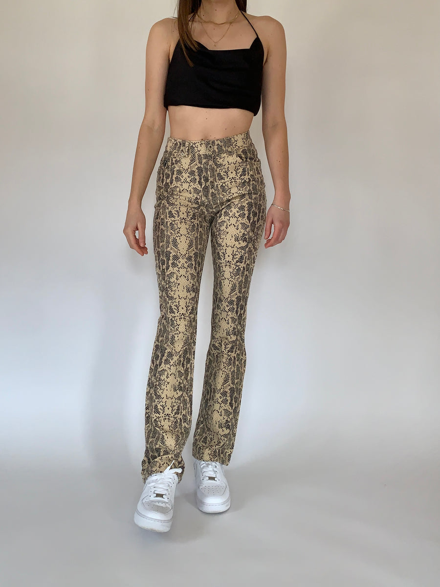 Y2K Guess Snake Print Pants - 29